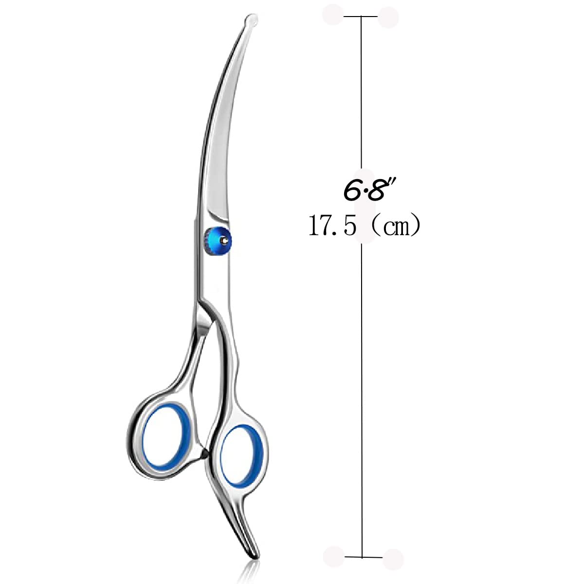 Curved Dog Grooming Scissors,Pet Hair Scissors with Safety Round Tips, Heavy Duty Titanium Stainless Steel, Professional Dogs Cats Pets Grooming Shears