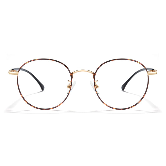 Cyxus Round Blue Light Glasses for Men Women Wire Frame UV Blocking Computer Glasses Clear Lens Metal Ultralight Eyewear