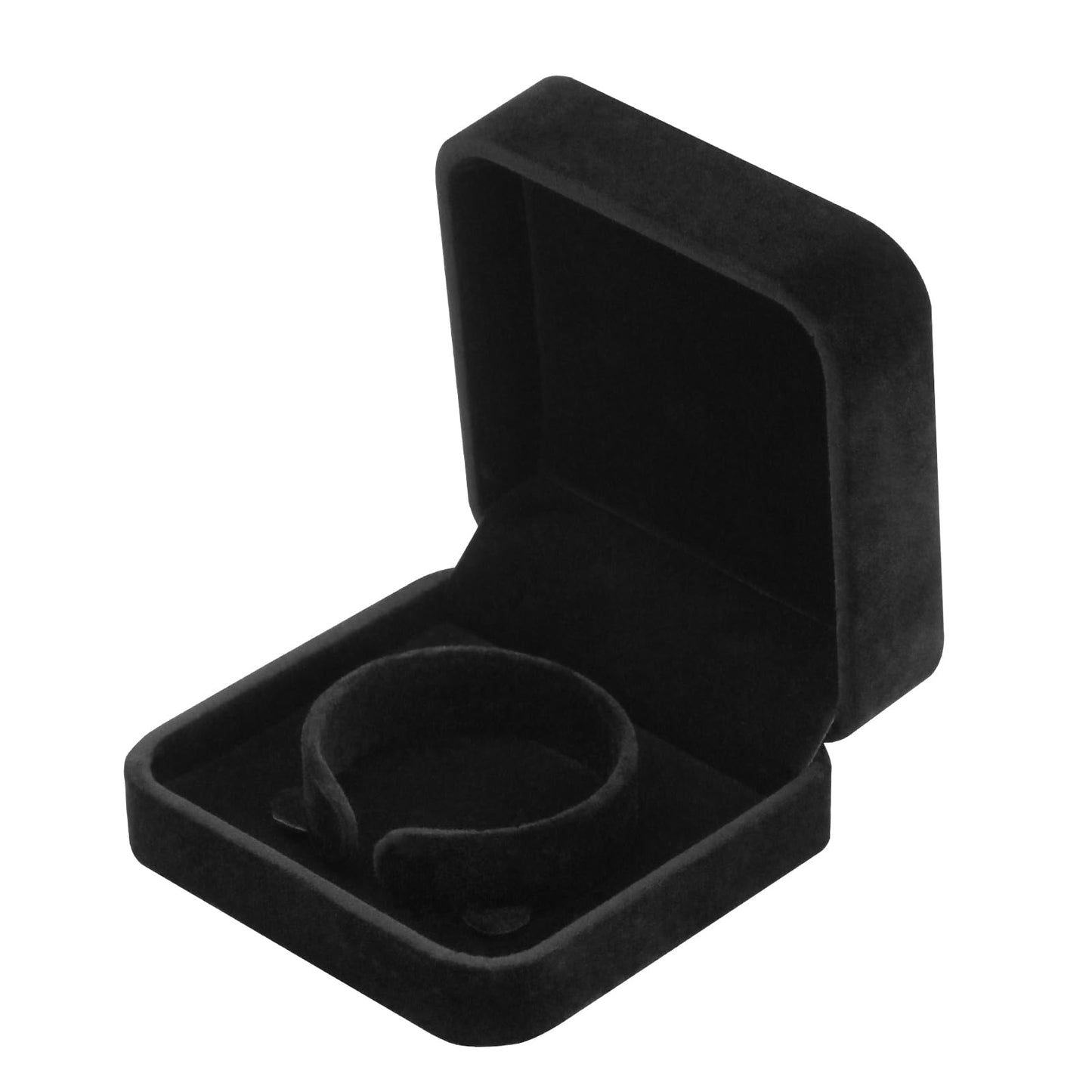 LETURE 4 Pieces Classic Velvet Bracelet Bangle Pendant Necklace Gift Box, Travel Jewelry Box Display Storage Case for Gift, Wedding, Engagement, Proposal, Birthday (Bracelet STYLE 1-4PCS)