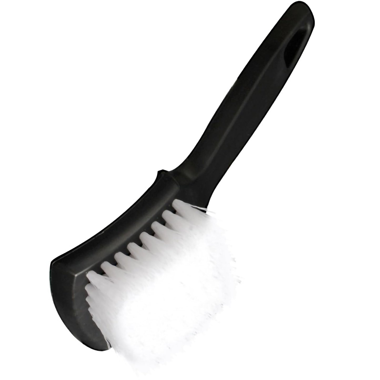 Tire Brush, Black Stiff Bristle Wheel Cleaning Brush, Car Carpet Brush, Detail Brush (White)