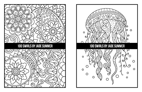 100 Swirls Coloring Book: For Adults with Fun, Easy, and Relaxing Designs