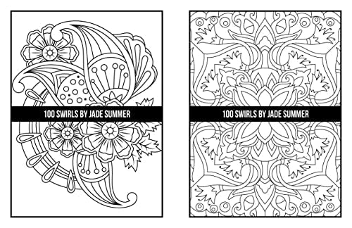 100 Swirls Coloring Book: For Adults with Fun, Easy, and Relaxing Designs