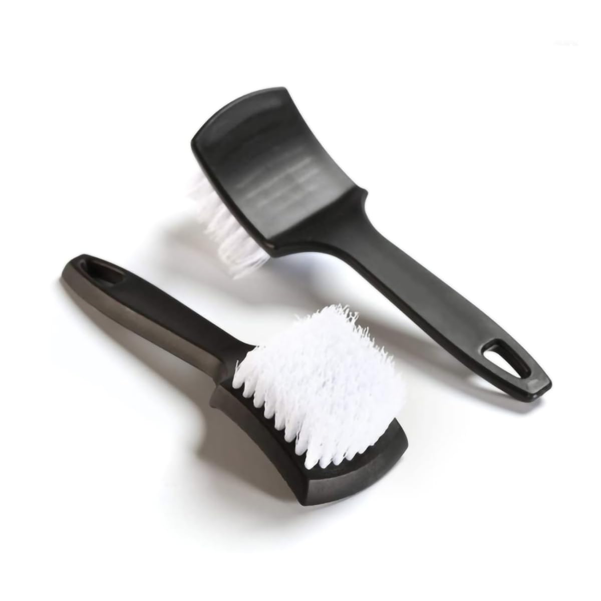 Tire Brush, Black Stiff Bristle Wheel Cleaning Brush, Car Carpet Brush, Detail Brush (White)