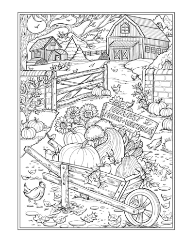 Creative Haven Autumn Charm Coloring Book (Adult Coloring Books: Seasons)