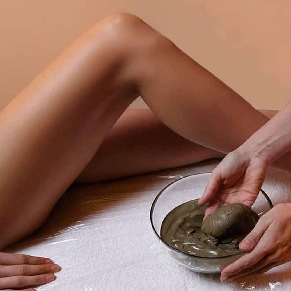 GUAM Cellulite Remover Kit, Cellulite Treatment Set, Bundle Pack 2-in-1: Hot Seaweed Mud Body Wrap with Tourmaline, FIR 1KG + Skin Tightening Cream Gel, FIR 250 ML