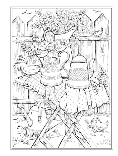 Creative Haven Country Charm Coloring Book (Adult Coloring Books: In The Country)