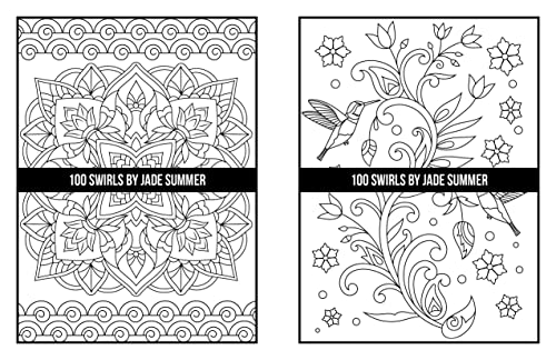 100 Swirls Coloring Book: For Adults with Fun, Easy, and Relaxing Designs