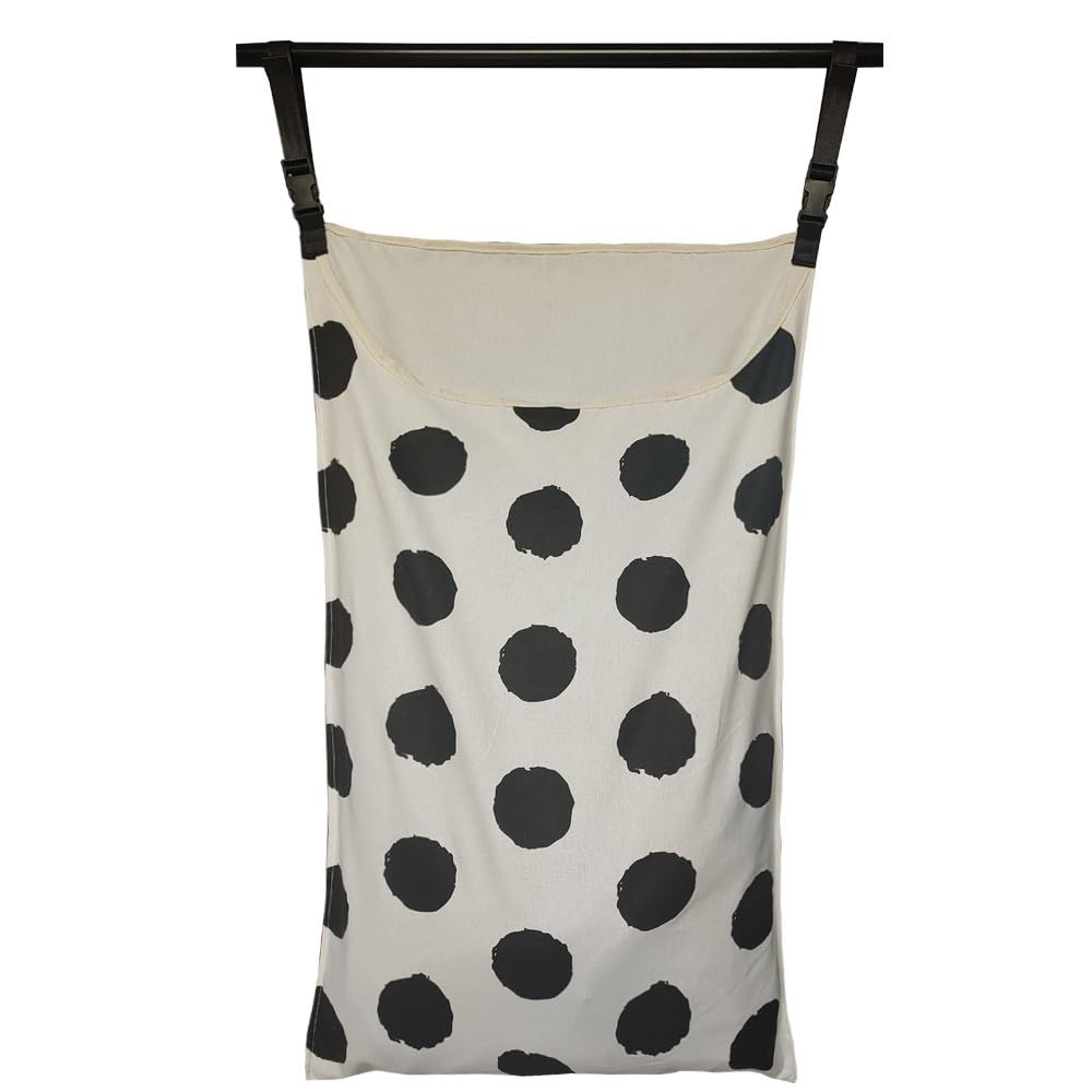 HDHYK Adjustable Space Saving Door Hanging Laundry Hamper Bag Dorm Laundry Bag,Wide Open Top Over The Door Laundry Hamper with Free Hanging Hooks