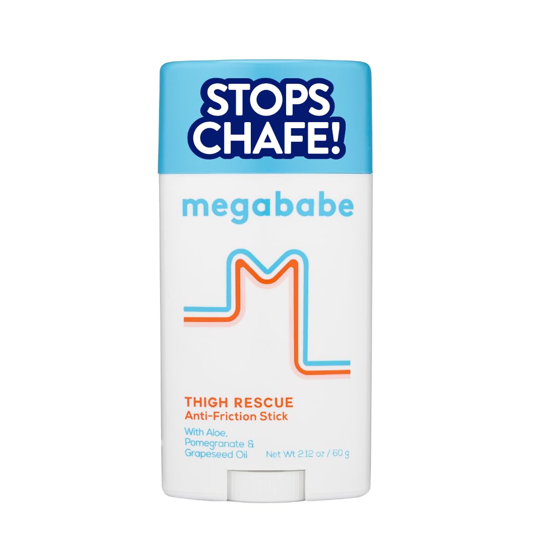 Megababe Thigh Rescue Anti-Chafe Stick | Prevents Skin Chafe & Irritation | Thighs, arms, Bra-Lines & More