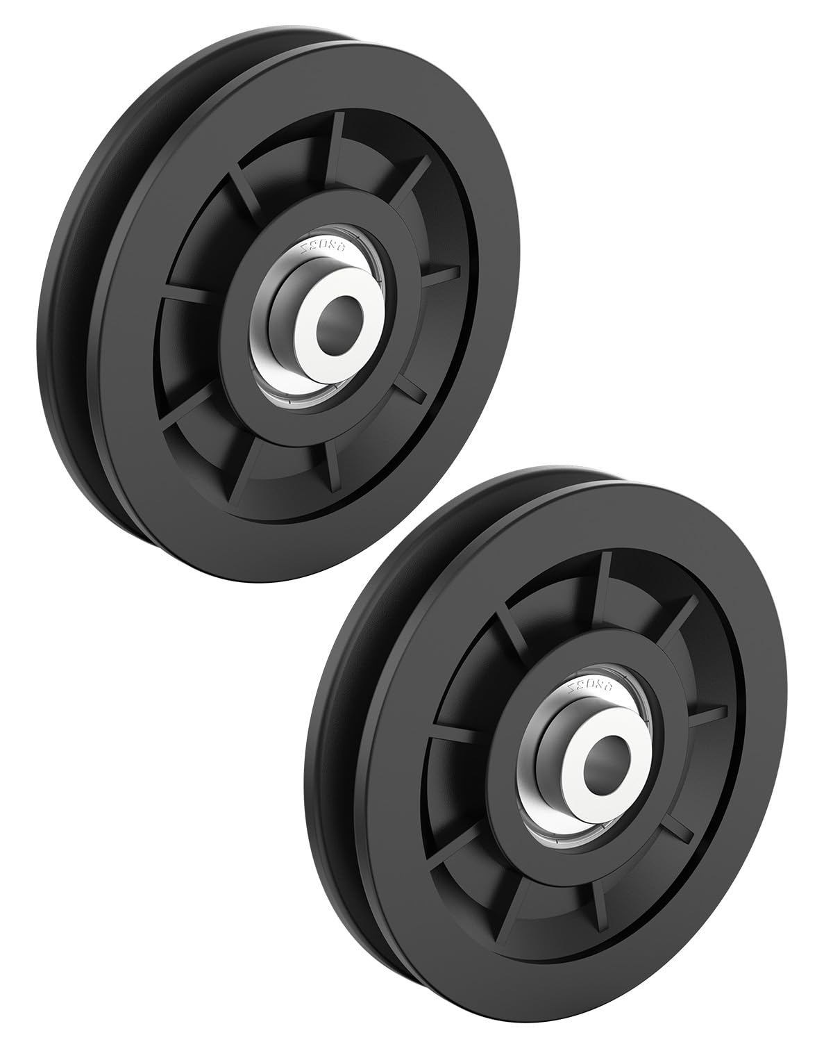 Mixizigoz 90mm/3.5" Universal Nylon Bearing Pulley-Wheel Replace for Home Gym Equipment Part Cable Machine, Wearproof Abration Bearing Wheel, Gym Equipment and Garage Door Pulley System