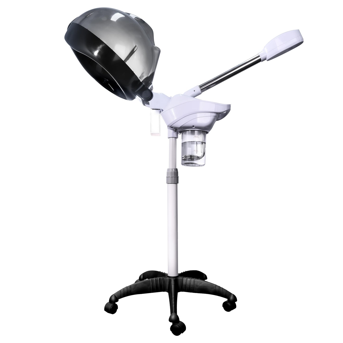 Professional 2-in-1 Hair & Face Steamer with UV Ozone, Facial Steamer Humidifier Moisturising Hydration System Sprayer for Personal Care Use at Home & Salon (Black)