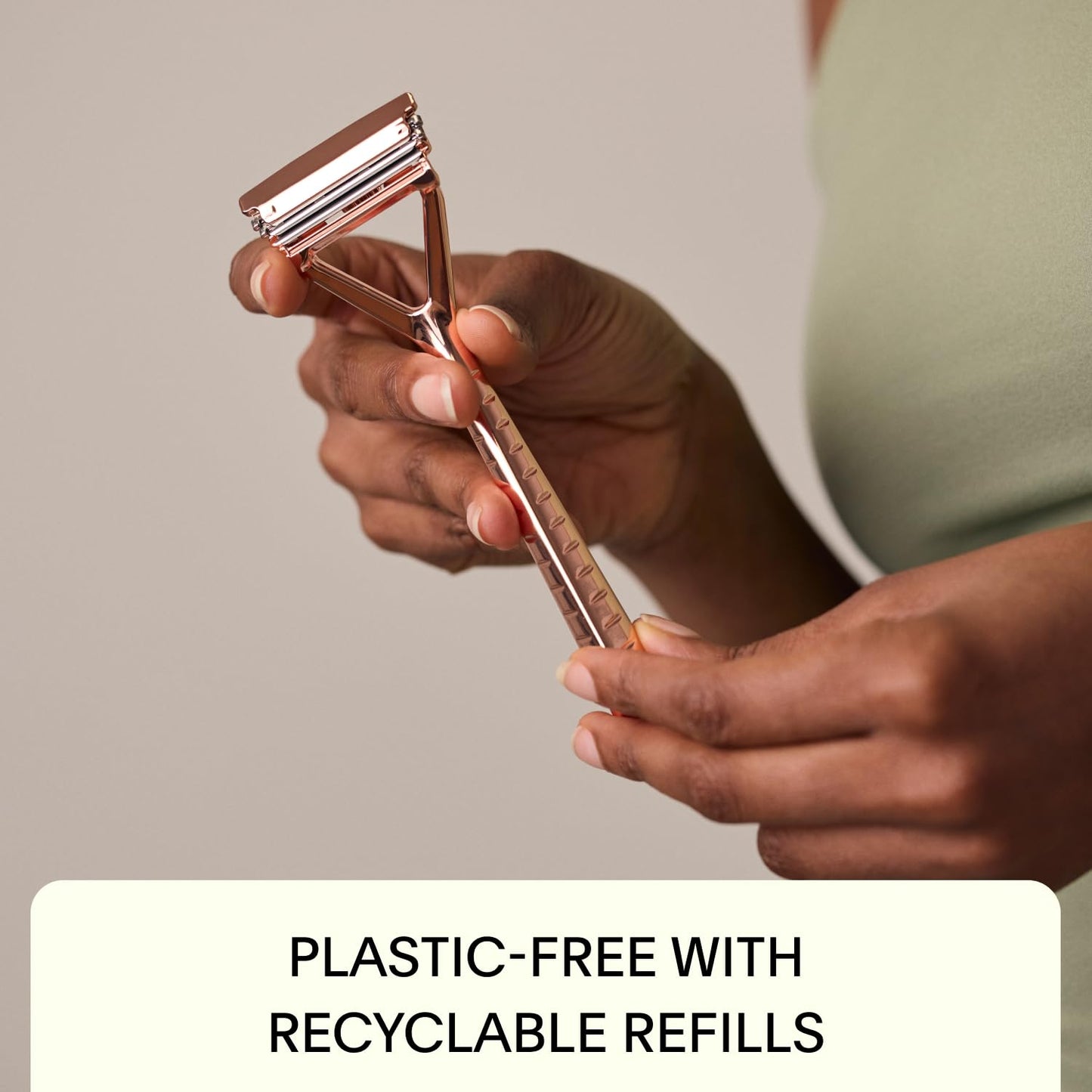 Leaf Shave | The Leaf Razor Set, Black - Includes 1x Leaf Razor, 1x Matching Stand, 1x 50-Pack of Single-Edge Blade Refills, and 1x Blade Bank