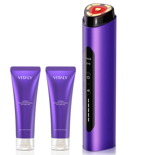 Skin Tightening Face Machine, Facial Massager Light Therapy for Face, 3 in 1 Microcurrent Facial Device Home Use Anti-Aging Device, 5 Level for Facial Firming, Wrinkle, Lifting, Toning, Glow Boost