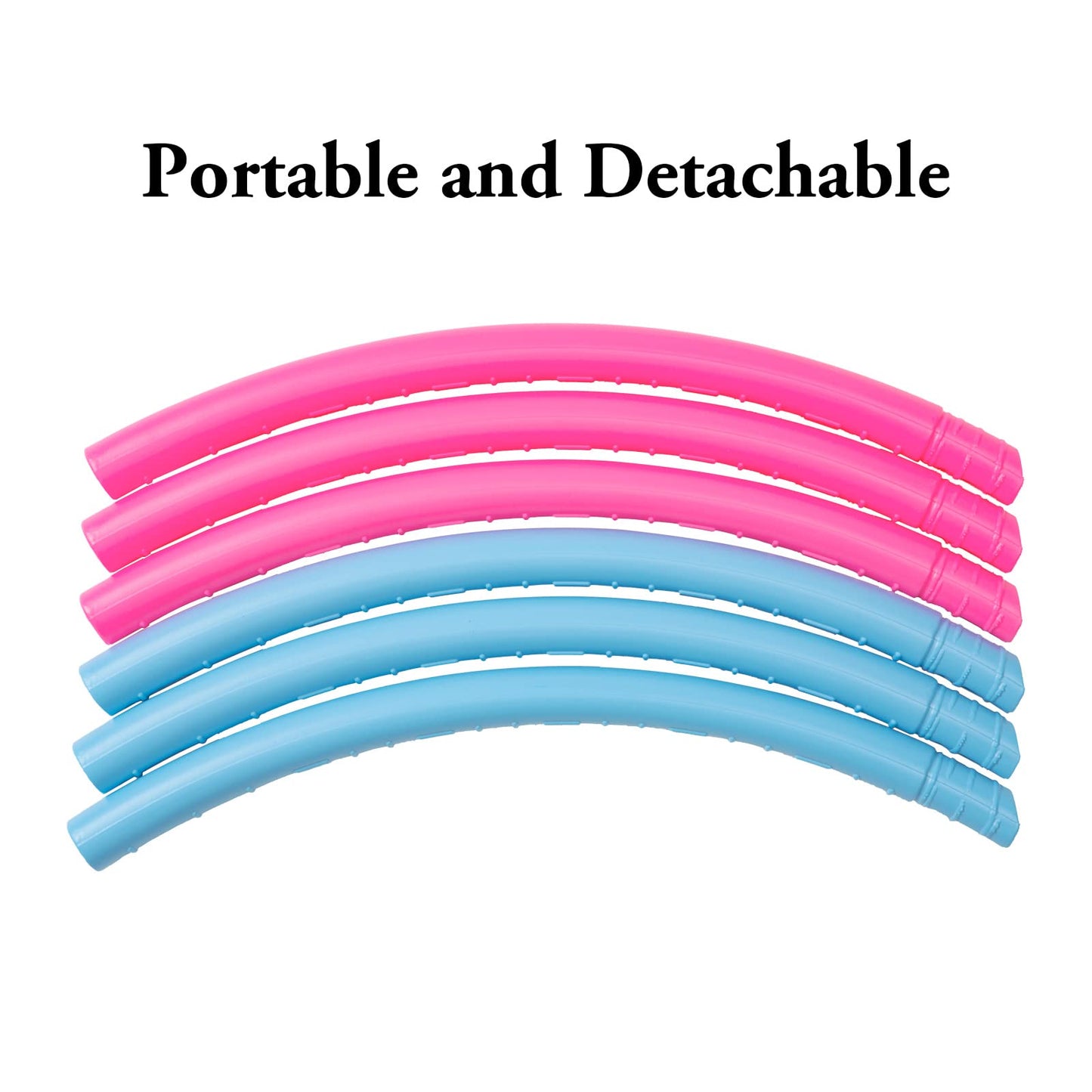 Liberry Kids Exercise Hoop, Detachable & Size Adjustable Toy Hoop, Professional Hoola Rings for Kids, Blue, Pink