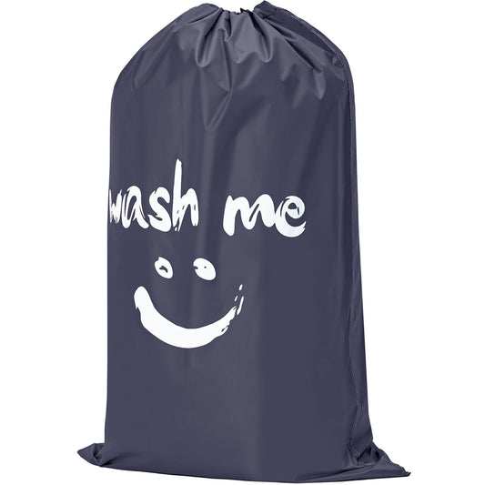 HOMEST 2 Pack XL Wash Me Travel Laundry Bag, Dirty Clothes Organizer, Large Enough to Hold 4 Loads of Laundry, Easy Fit a Laundry Hamper or Basket