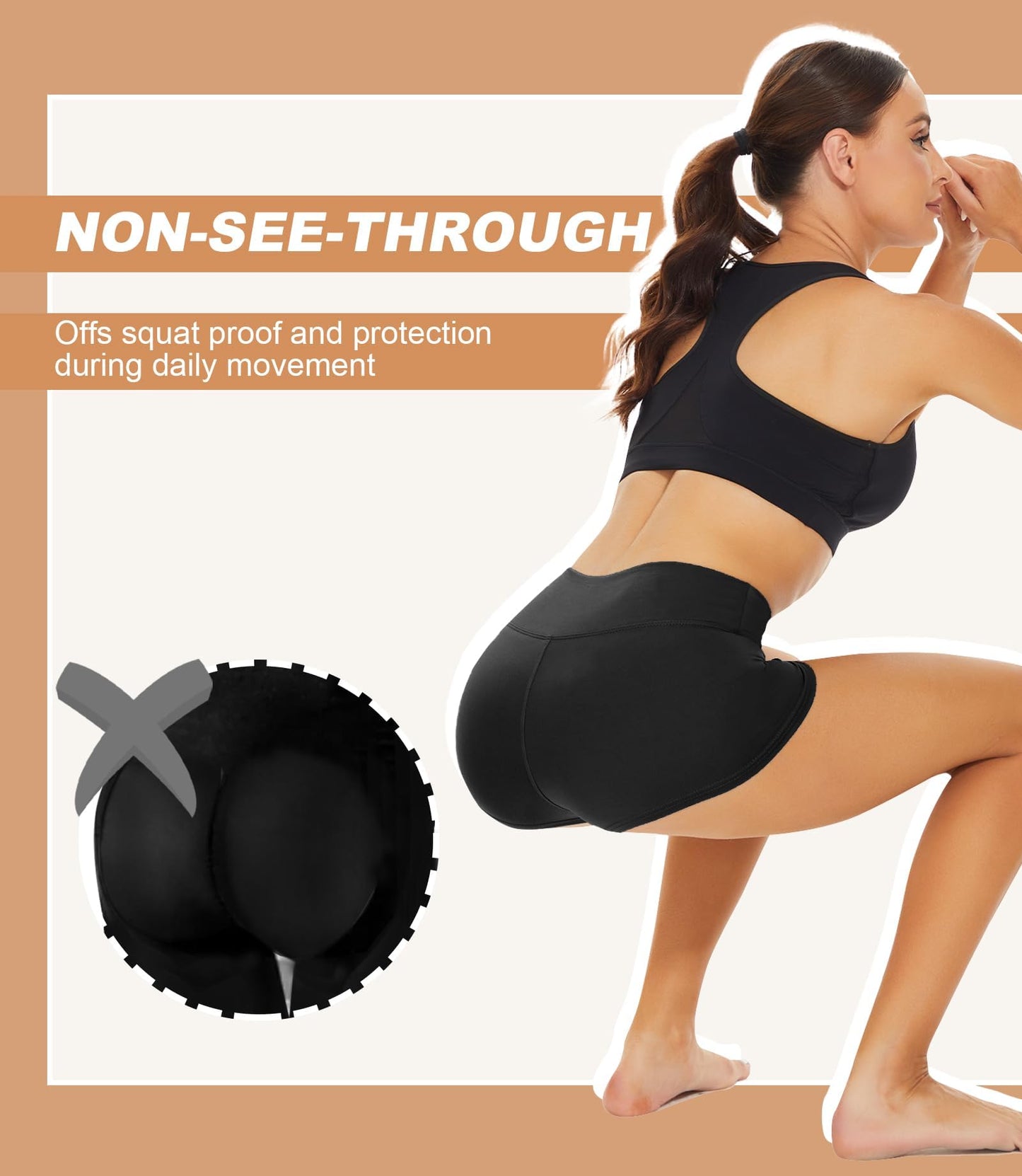 TNNZEET Biker Shorts Women - 8"/5"/3" High Waisted Tummy Control Workout Gym Spandex Booty Yoga Volleyball Shorts A-White