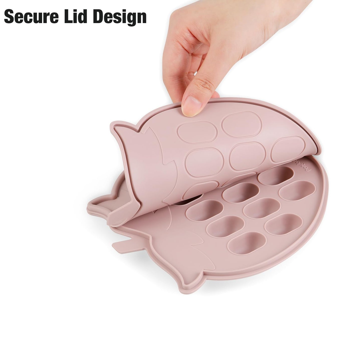 PandaEar 2 Pack Baby Breastmilk Popsicle Molds, Silicone Nibble Freezer Tray with Lid, Baby Fruit Food Feeder Teether Tray, 13 x 0.5 oz Baby Food Storage Container for Homemade Baby Food