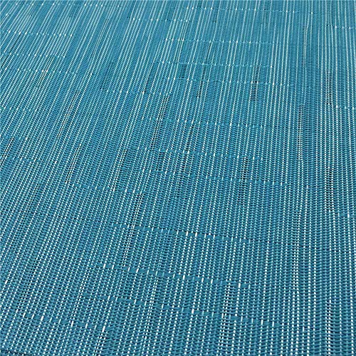 Placemats Set of 6 for Dining Table Heat-Resistant Washable Place Mats Woven Vinyl Kitchen Table Mats Easy to Clean,Blue