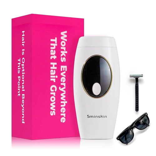 5minskin Hair Laser Removal Handset 2.0 - IPL Facial Hair Removal | At-Home Light Hair Removal Women, Men | 999,999 Flashes | Painless Hair Remover