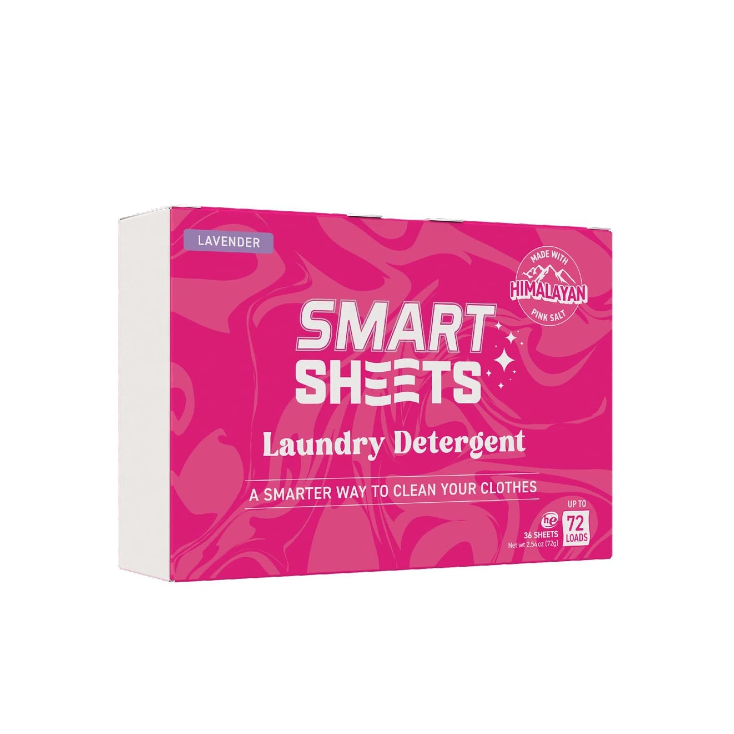 SmartSheets Laundry Detergent Sheets — Fragrance Free, Made with Himalayan Pink Salt, 36 Sheets | Up to 72 loads, Plant-Based Ingredients, Tough on Stains & Gentle On Skin