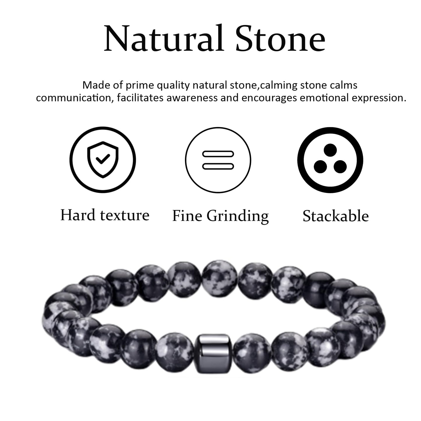 RANKEEF Mens Beaded Bracelets Set 9MM Tiger Eye Bracelet Men Lava Stone Bracelet Stretch Natural Stone Bead Bracelet Mens Bracelets Beads Beaded Bracelets for Men