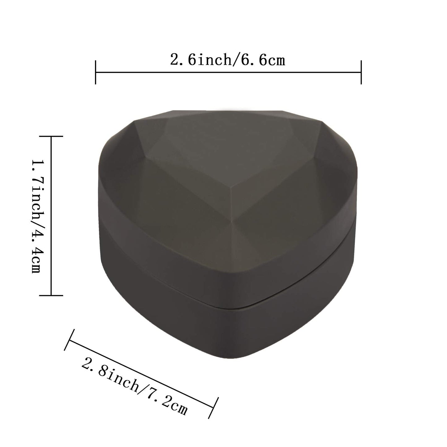 LETURE Heart Shaped LED Pendant Necklace Box, Jewelry Gift Boxes for Bracelet Bracelets, Small Jewelry Display with Light for Proposal Engagement Wedding Valentine's Day (Black)