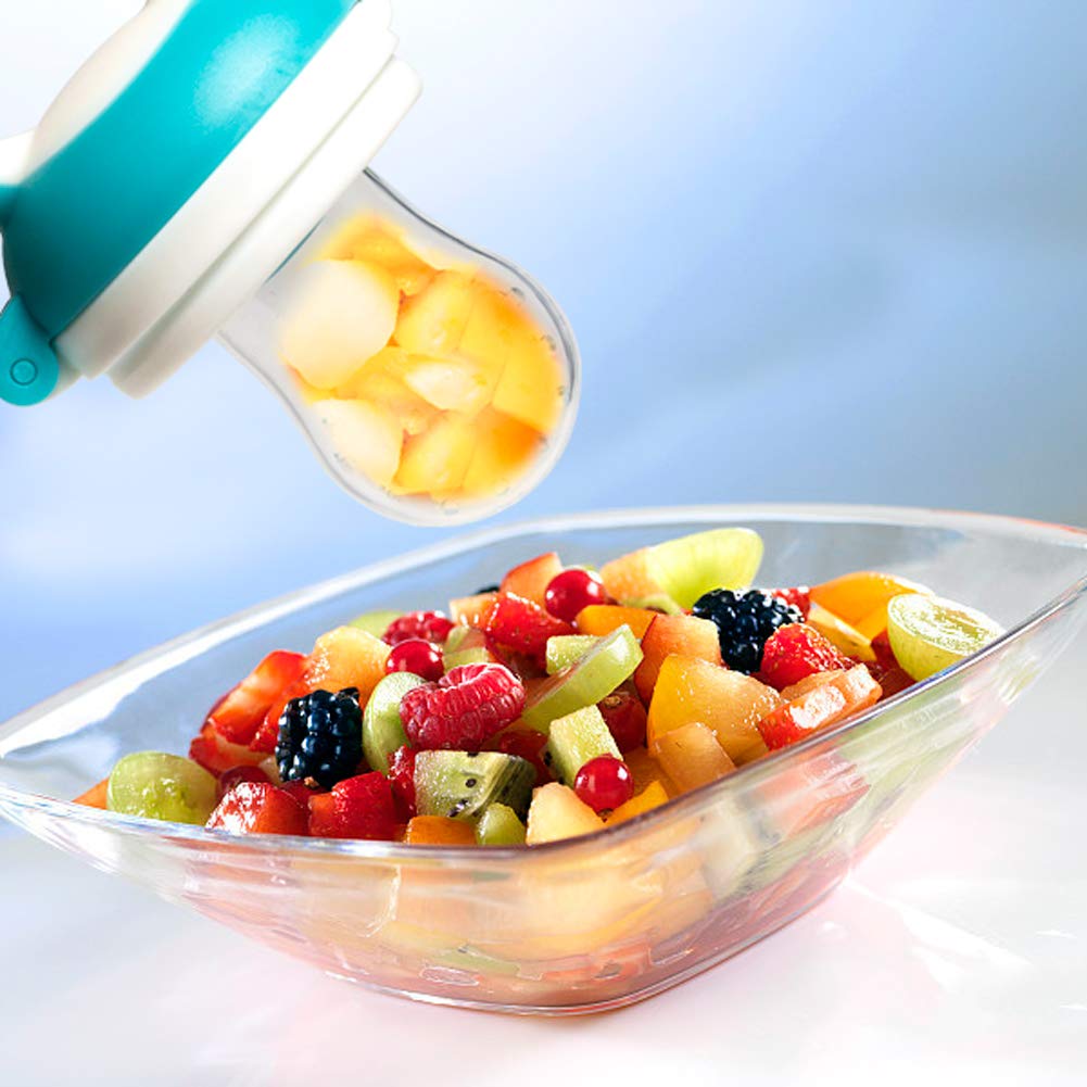 HONGTEYA Teething Toys for Babies 0-6 Months 6-12 Months 6 Pack- 4 Teethers for Babies Baby 2 Fruit Feeders for Newborn Infants BPA Free Natural Organic Freezer Silicone Baby Teethers Set