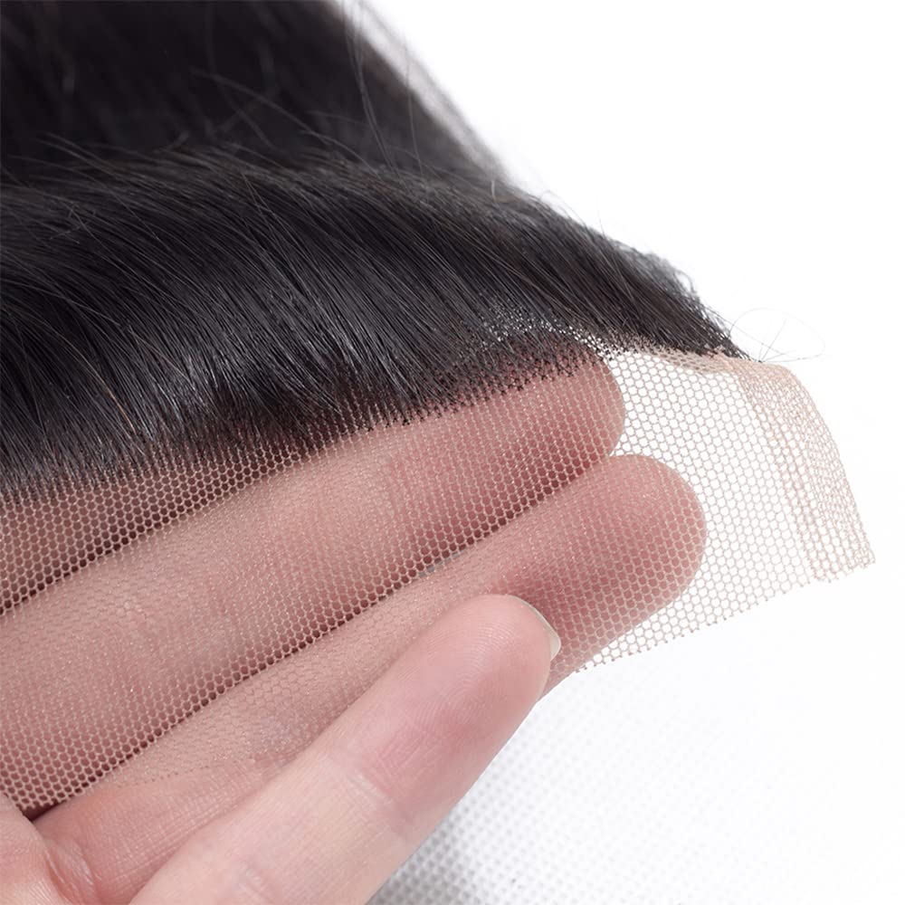 Mrladgo Body Wave Human Hair Bundles with Closure 100% Unprocessed Brazilian Virgin Human Hair 3 Bundles Body Wave with 4X4 Free Part Lace Closure Natural Black Hair Extension