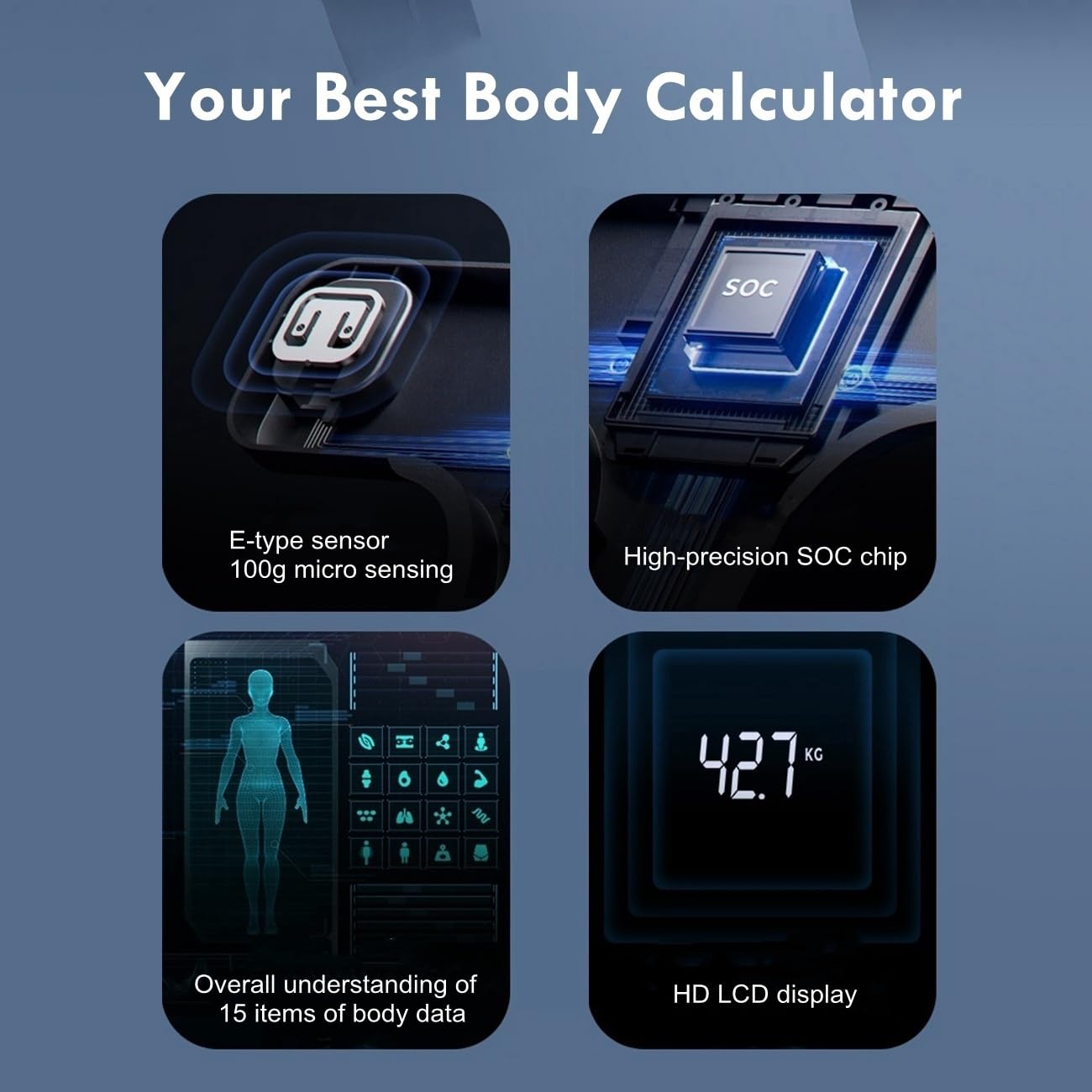 NUTRI FIT Smart Scale for Body Weight Body Composition Monitor, Bathroom Digital Weighing Scale with BMI, Body Fat, Muscle Mass, Accurate Bluetooth Home User Health Equipment Sync Apps