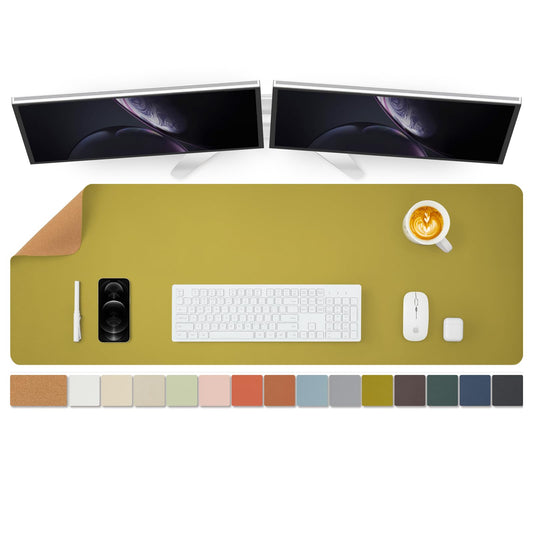 Large Cork Desk Mat - 47.2"x 17" Desk Pad for Office and Home - Ideal for Large Mouse Pad and Desk Mats on Top of Desks(Purple)