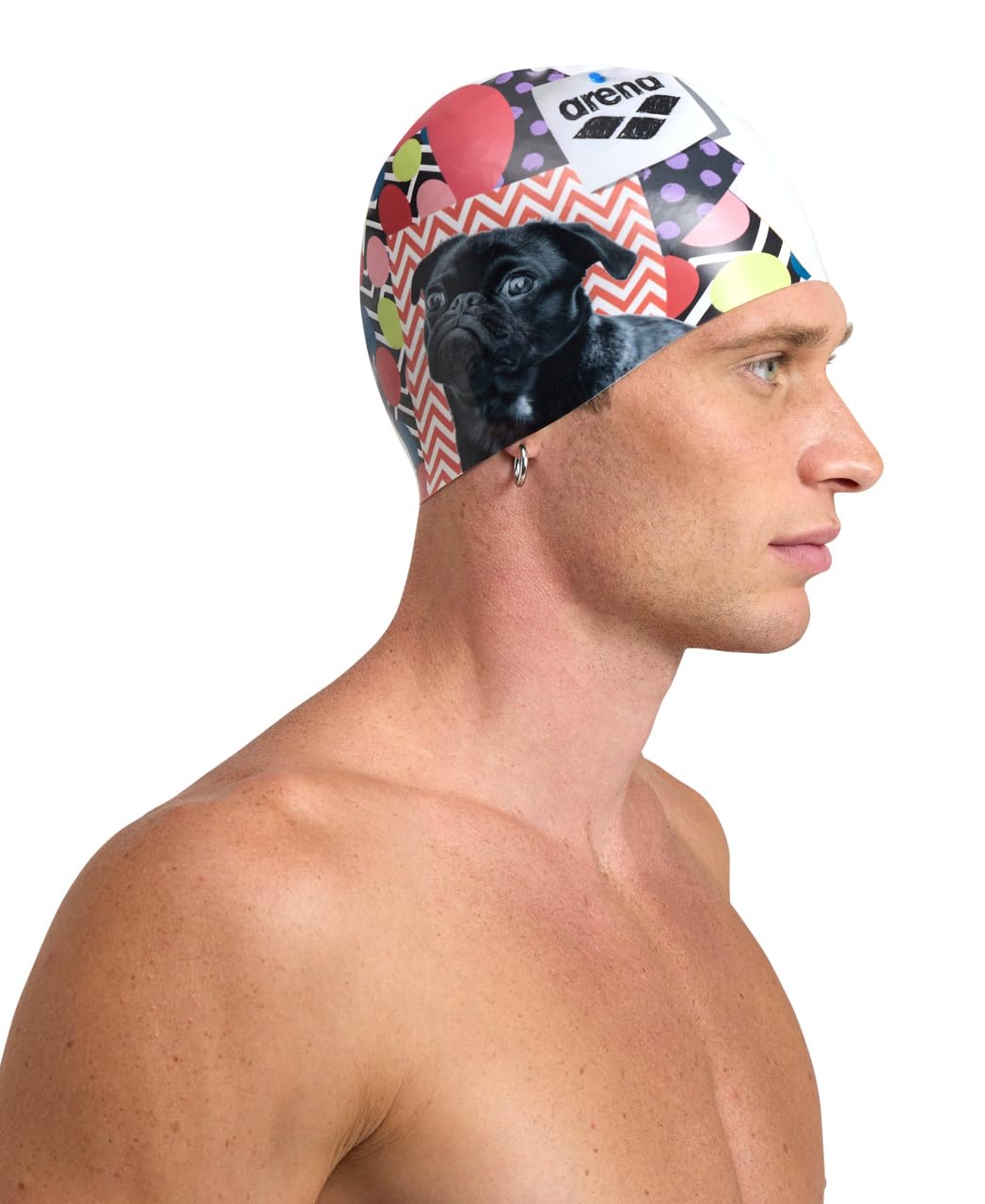 Arena HD Unisex Elastic Silicone Swim Cap for Adults, Training Water Sports Fitness Swimming Gear, Chlorine Protection Pool Hat, Ubie, One Size