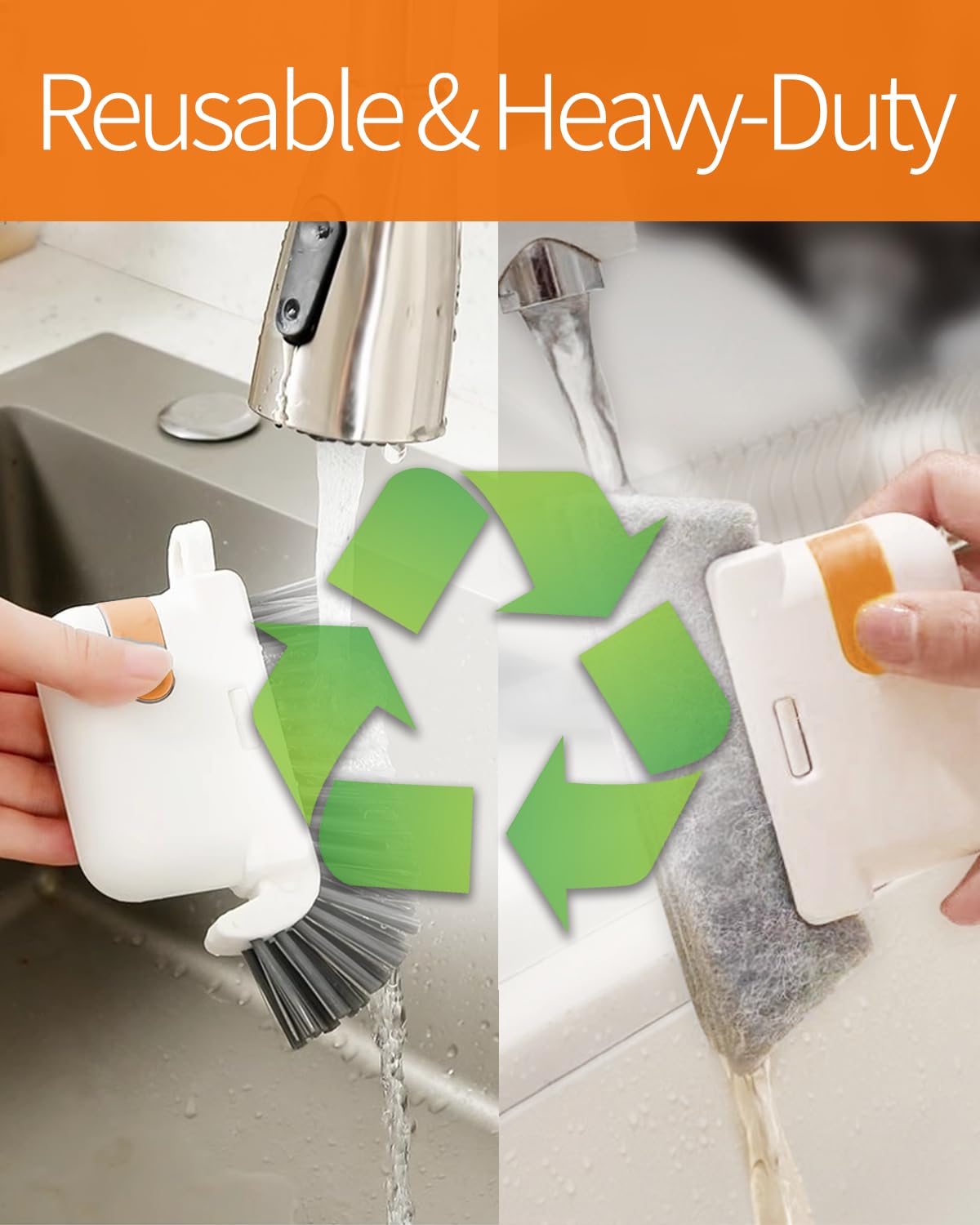 Groove Gap Cleaner Tools Set, 6 Pcs Hand-held 2 Brush with Dustpan&tweezer + 2 Sponge Brush with Dustpan + 2 Replacement Cloth for Sliding Door, Sill, Tile Lines, Shutter, Car Vents, Keyboard