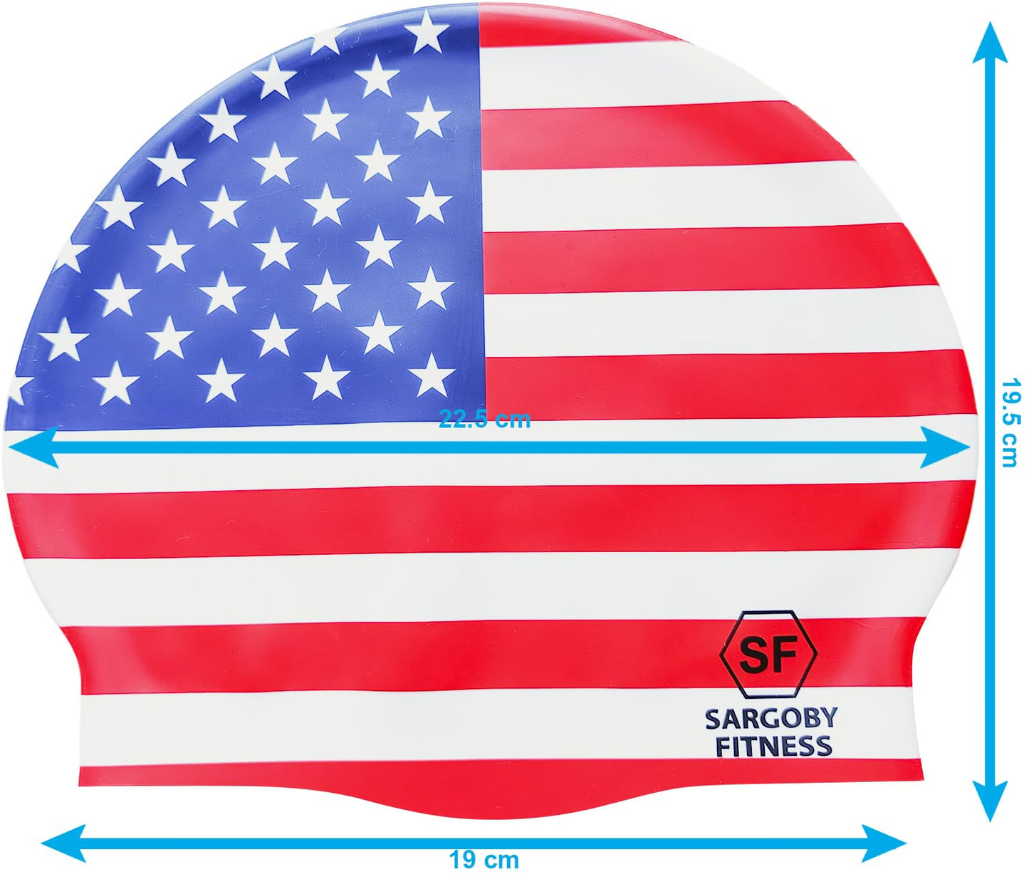 Sargoby Fitness Adult Standard Swim Cap Standard Size Designed for Competitive Swimmer or Recreational Swimmer Looking for More Speed