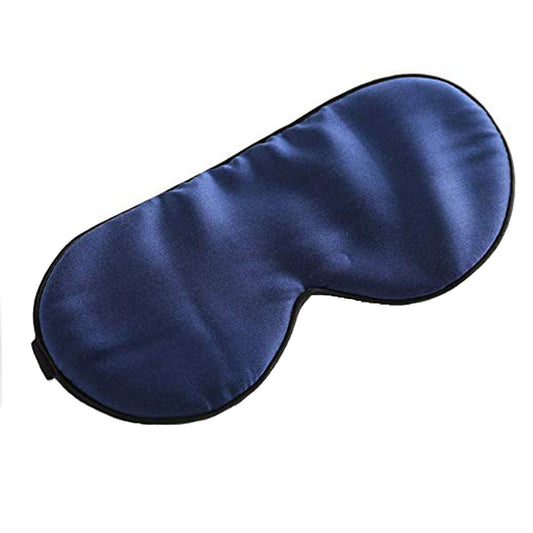 Silk Eye Mask with Adjustable Strap, Satin Blackout Sleeping Mask for Men&Women, Comfortable Blindfold Eyeshade for Night Sleep(Blue)