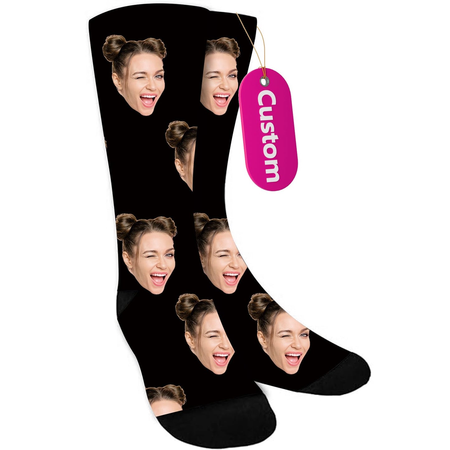 Bemaystar Custom Socks with Photo,Personalized Gifts for Men,Personalized Socks for Him Her