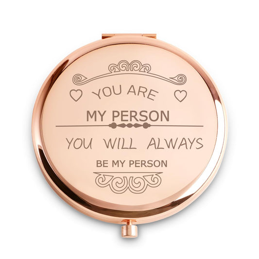 Inspirational Gifts for Women Girls, Personalized Compact Mirror, Friendship Gifts, 2025 Graduation Gifts for Her, Unique Mothers Day Birthday Gifts for Friends Mom Wife Sister Daughter Niece Grandma