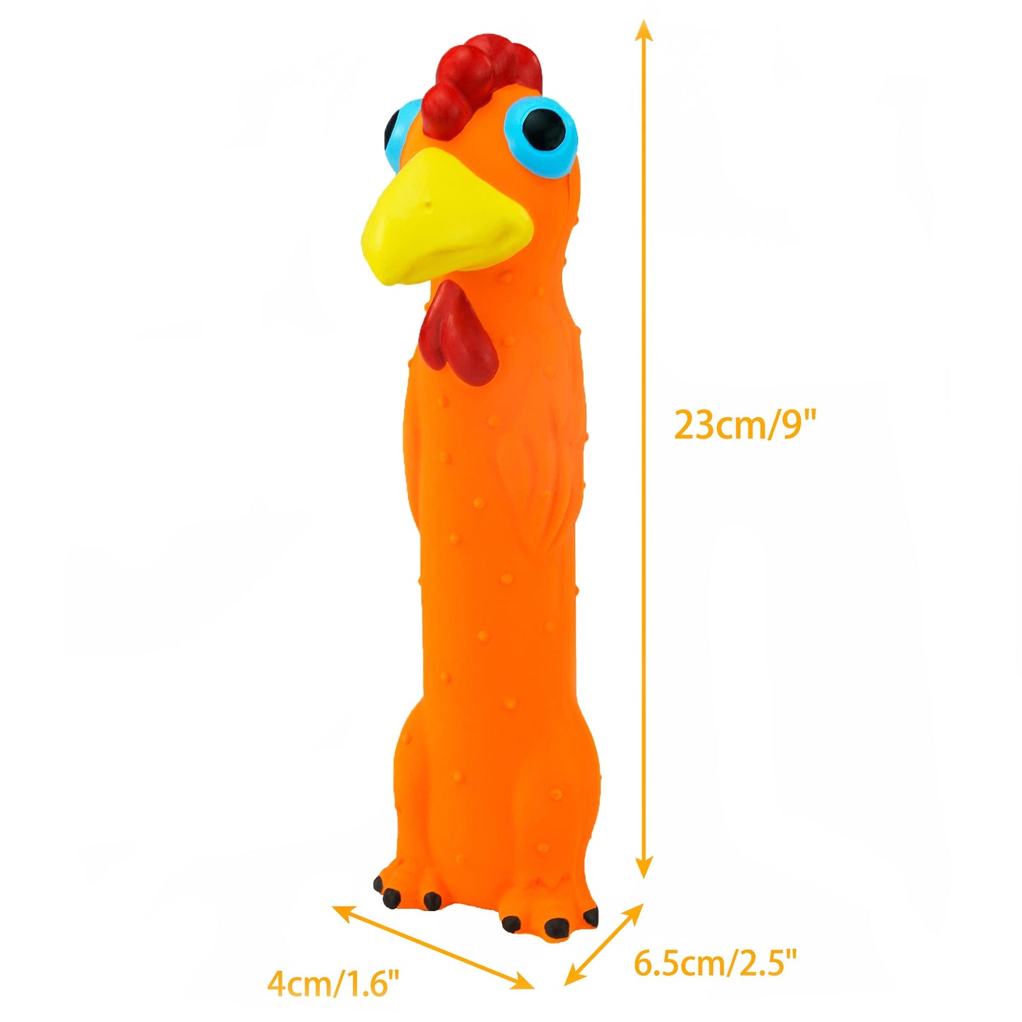 CHIWAVA 3 Pack 9" Squeaky Latex Dog Toys Standing Stick Animal Puppy Fetch Interactive Play for Small Medium Dogs