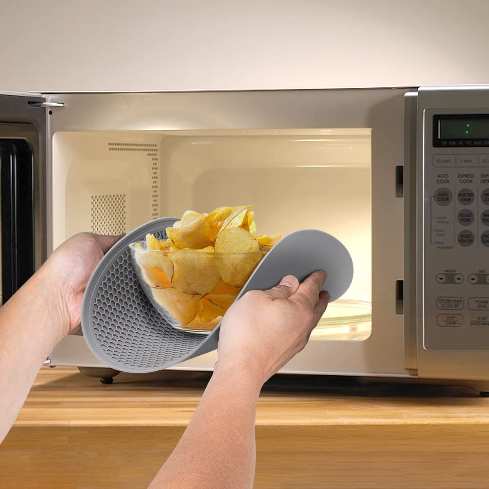 Silicone Heat Resistant Multifunctional Mat 12",Silicone Trivets for Hot Pots and Pans Multi-Purpose Trivet Mat for Hot Dishes Set, Heat Resistant Durable Flexible Silicone Pot Mat(2 Pcs)