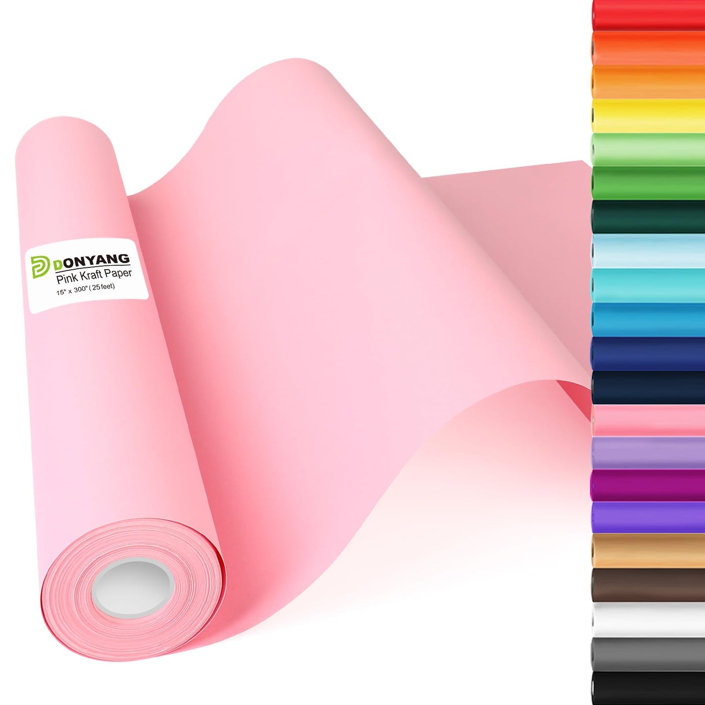 White Wrapping Paper Craft Paper Kraft Paper Roll 15" x 450", Bulletin Board Paper, Arts & Crafts, Gift Wrapping Packing Painting Drawing Paint Easel Poster Chart Decorative Paper, Kids Art Supplies