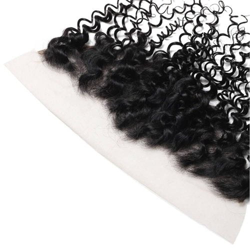 Amella Hair 8A Brazilian Hair Frontal with Bundles Kinky Curly 3 Bundles with Free Part Lace Frontal 100% Unprocessed Virgin Brazilian Hair 10 12 14+10 inch Frontal