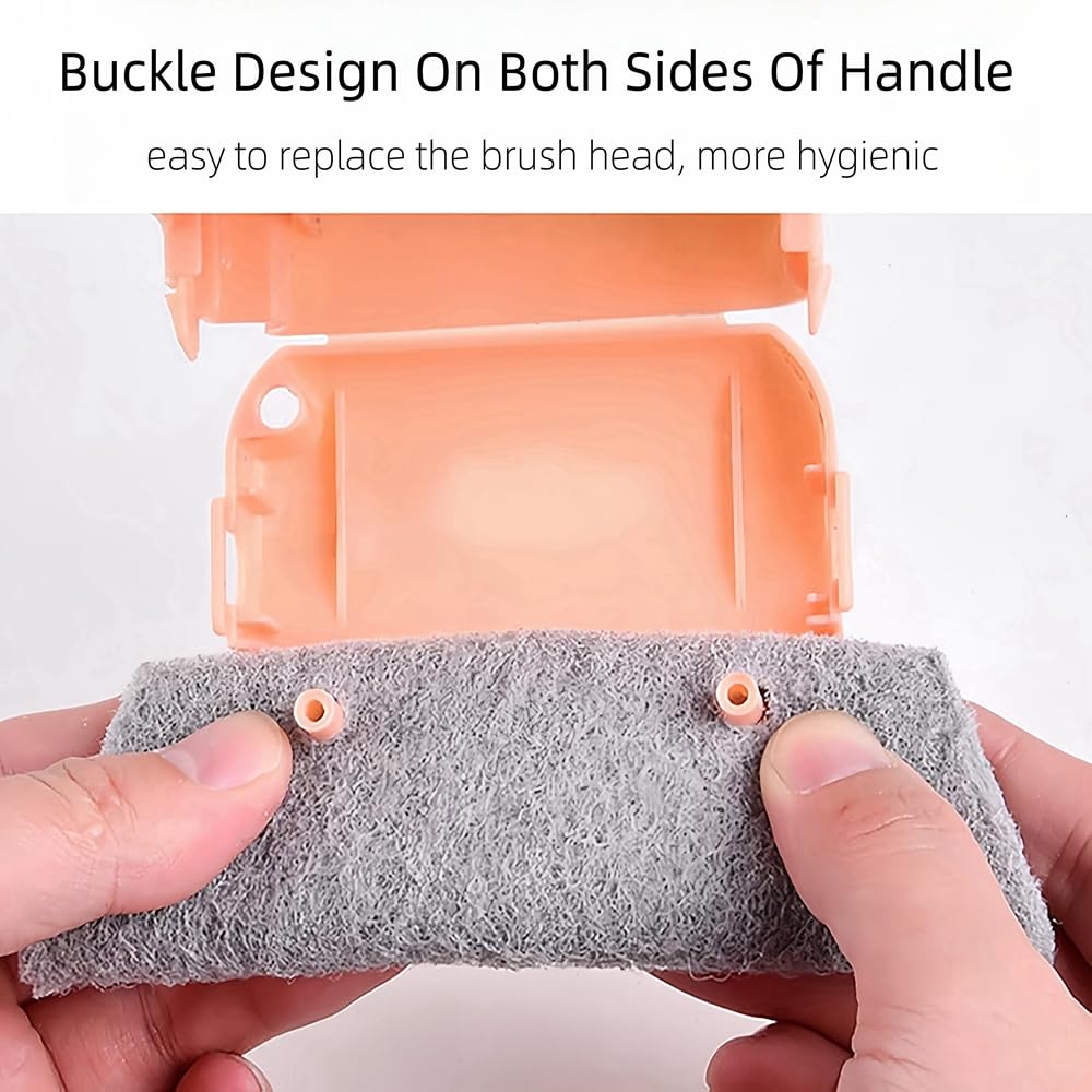 Magic Window Track Cleaner, 2025 Upgrad Window Groove Cleaning Brush Tools Set, Hand-held Window Track Cleaner Brushes Tools Set for Window lides Gaps Tile Lines Shutter Car Vents (Colorful 3PCS)