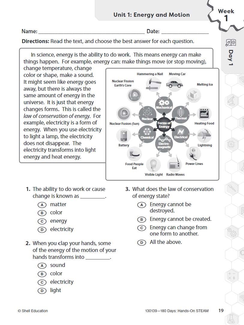 180 Days: STEM/STEAM for 6th Grade Practice Workbook for Classroom and Home, Cool and Fun Practice Created by Teachers (180 Days of Practice)