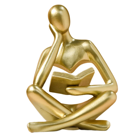 Estatua de pensador para decoración de estantería, arte abstracto, escultura de pensador, estética, decoración moderna del hogar para sala de estar, oficina, estantes, mesa auxiliar, decoración