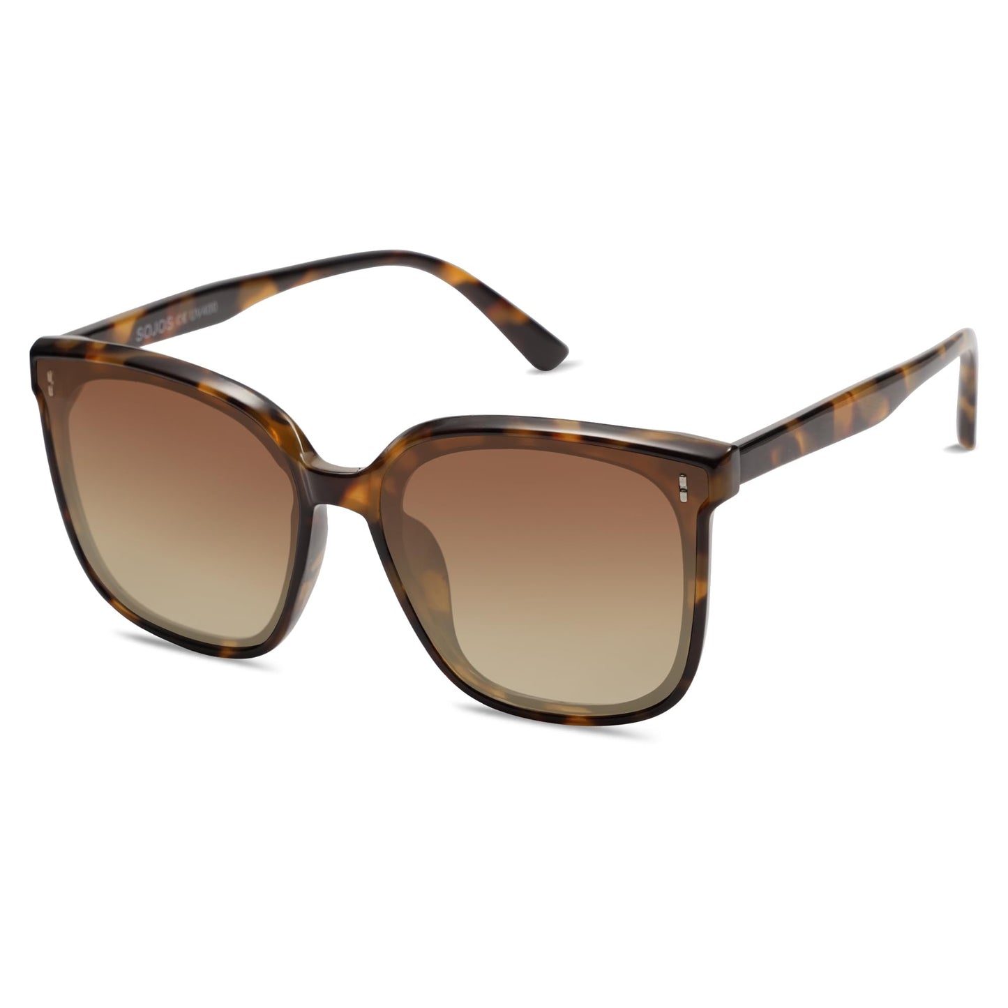 SOJOS Sunglasses for Women Men Vintage Style Shades SJ2157,Brown/Gradient Grey