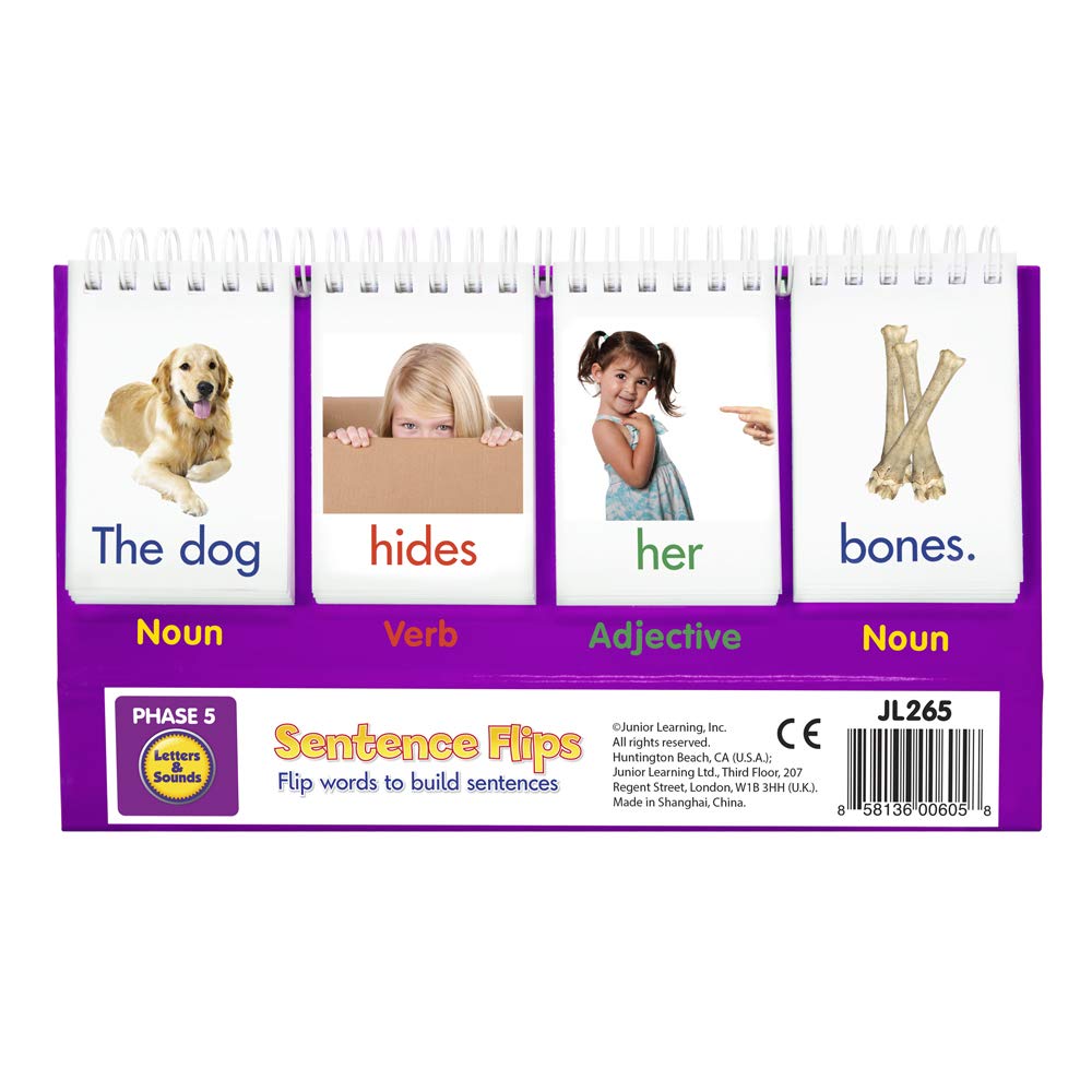 Junior Learning Sentence Flips Double-Sided Flip Stand, Ages 4-6, Vocabulary & Grammar, K-1