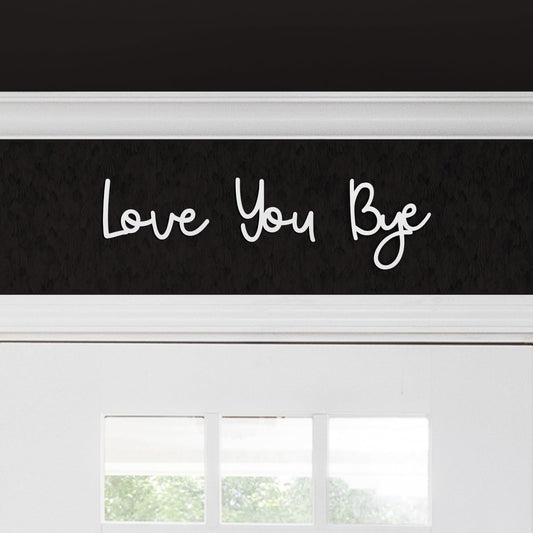 Dripykiaa Love You Bye Wood Sign Home Decor Boho Decor Wall Decor Express Love and Warm for Your Family Lovers Wall Art Gift Hallway Entryway Door Valentine Decorations for Home