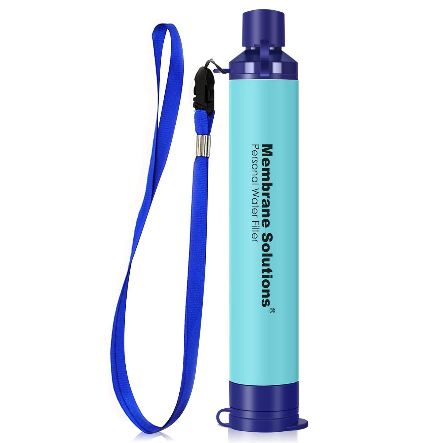 Membrane Solutions Straw Water Filter S1, NSF/ANSI 42&372&401 certificated, Survival Filtration Portable Gear, Emergency Preparedness, Supply for Drinking Hiking Camping Team Family Outing