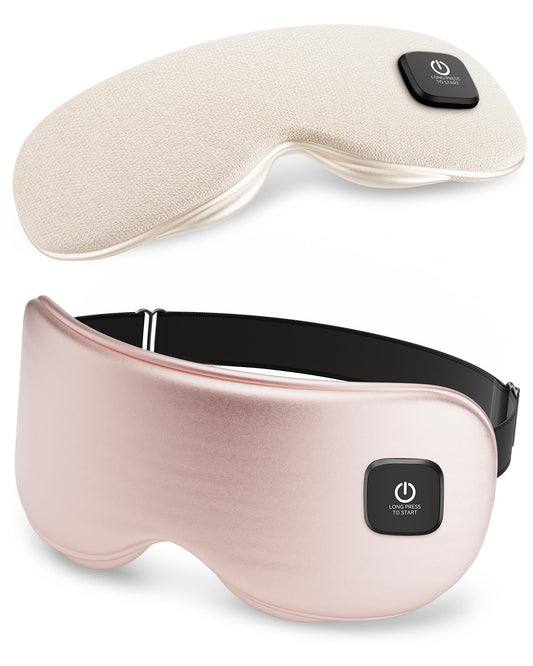 Heated Eye Mask - Cordless Eye Mask for Dry Eyes, FSA HSA Eligible, Eye Relief, Improved Sleep, Washable Eye Heating pad for Travel and with Replaceable Shell