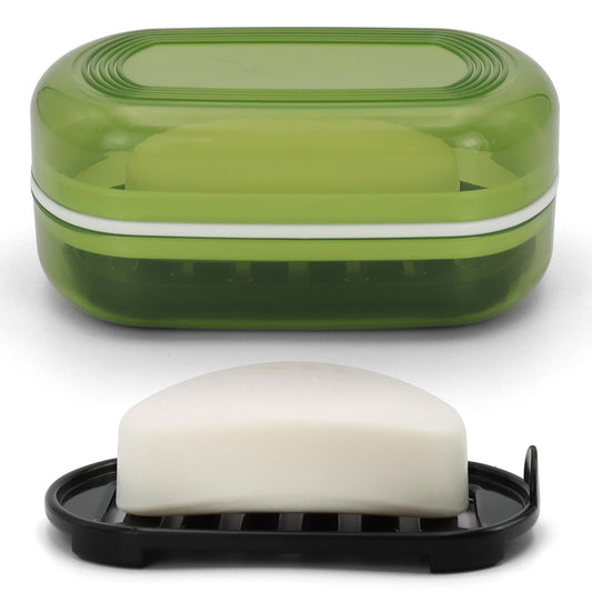 Shampoo Bar Holder Travel Case, Large Soap Holder for 5 oz/10 oz Oversized Bars, Durable & Versatile Storage Soap Container with Drainage Layer (1 Pack, Black Style A-Large)