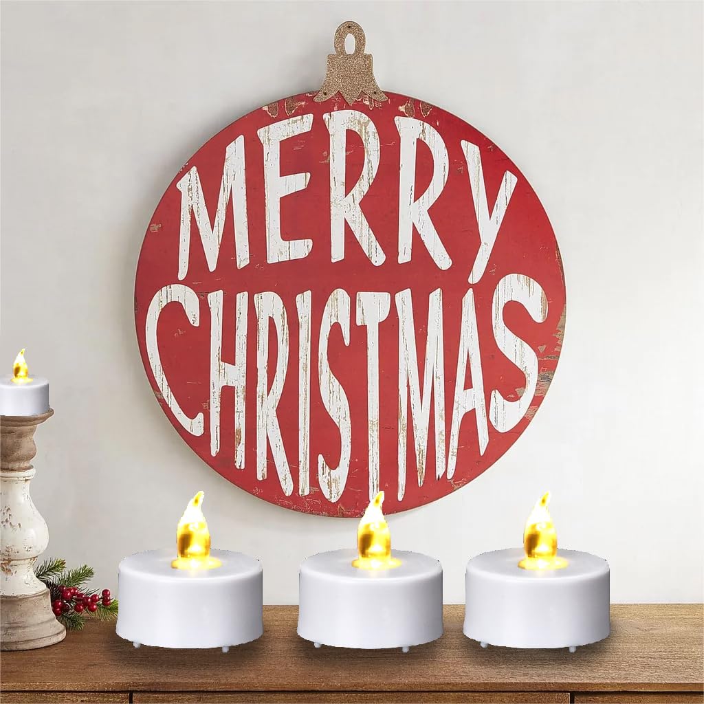 Paichi Tea Lights Candles Battery Operated with Remote Control, 12Pcs Flickering Flameless Candle with Timer, Long Lasting 400+Hours Led Electric Candle for Home Decor, Wedding, Party (WarmYellow)